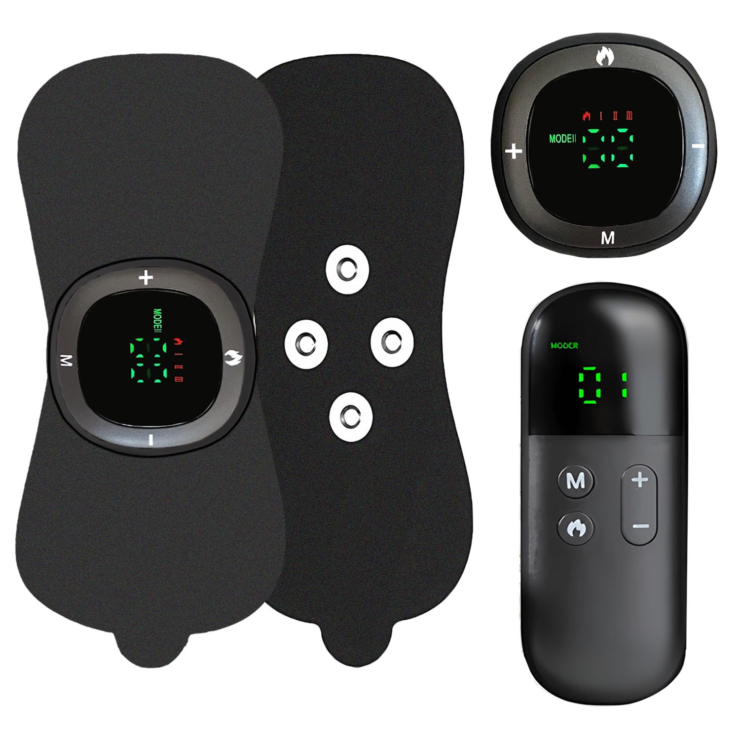 Photo 1 of FA FIGHTART Wireless Tens Unit EMS Muscle Stimulator Stimulation Pain Relief Rechargeable Mini Back Shoulder Massager with 2 Big Pads