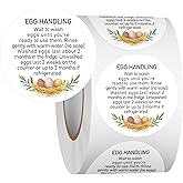 Louise Maelys 2" Egg Stickers for Fresh Farm Eggs - 500pcs Market Egg Handling Stickers Unwashed Egg Sticker Labels for Chicken Quail Farmhouse