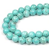 MJDCB Best Sellers Stone Beads Turquoise Round Loose Beads for Jewelry Making DIY Bracelet Necklace (4mm)