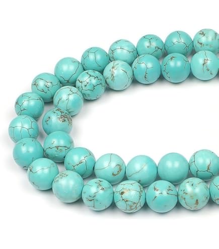 Natural White Turquoise Round Spacer Beads - 4mm, 6mm, 8mm, 10mm, 12mm Sizes, Gemstone