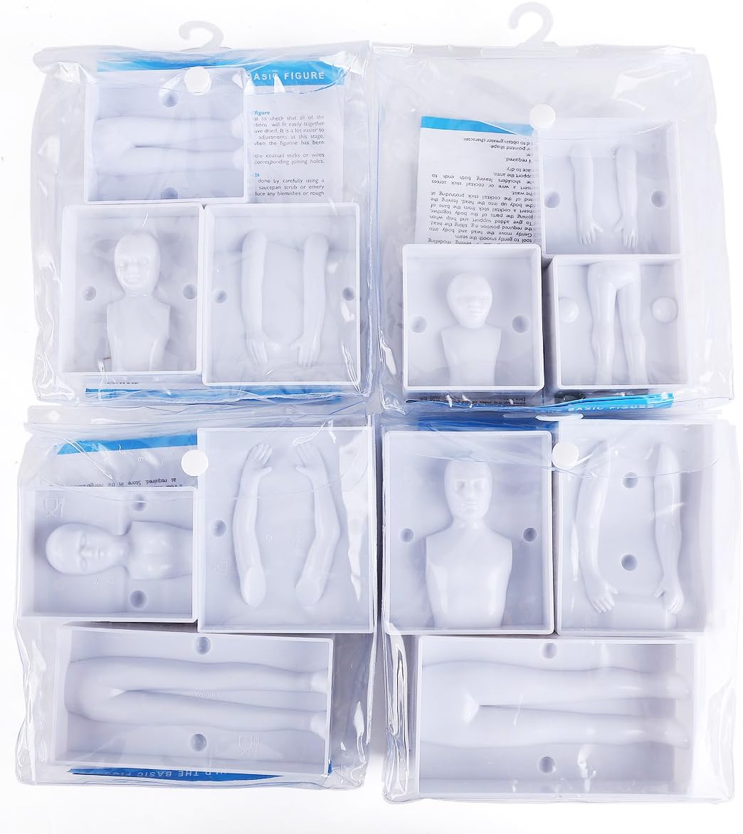 Surepromise 3d 4 Styles Woman Man Boy Girl All Family Human Body Doll Figure Shape Cake Toppers Icing Decorating Fondant Sugarcraft Mould Mold Tools Amazon Co Uk Kitchen Home