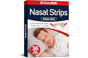 KMEIVOL SleepSloth Nasal Strips (36 Count), Nose Strips for Nasal Congestion Relief, Extra Strength Anti Snoring Devices, Drug-Free Snoring Solution Snore-Stopper to Reduce Snoring Caused by Colds & Allergies