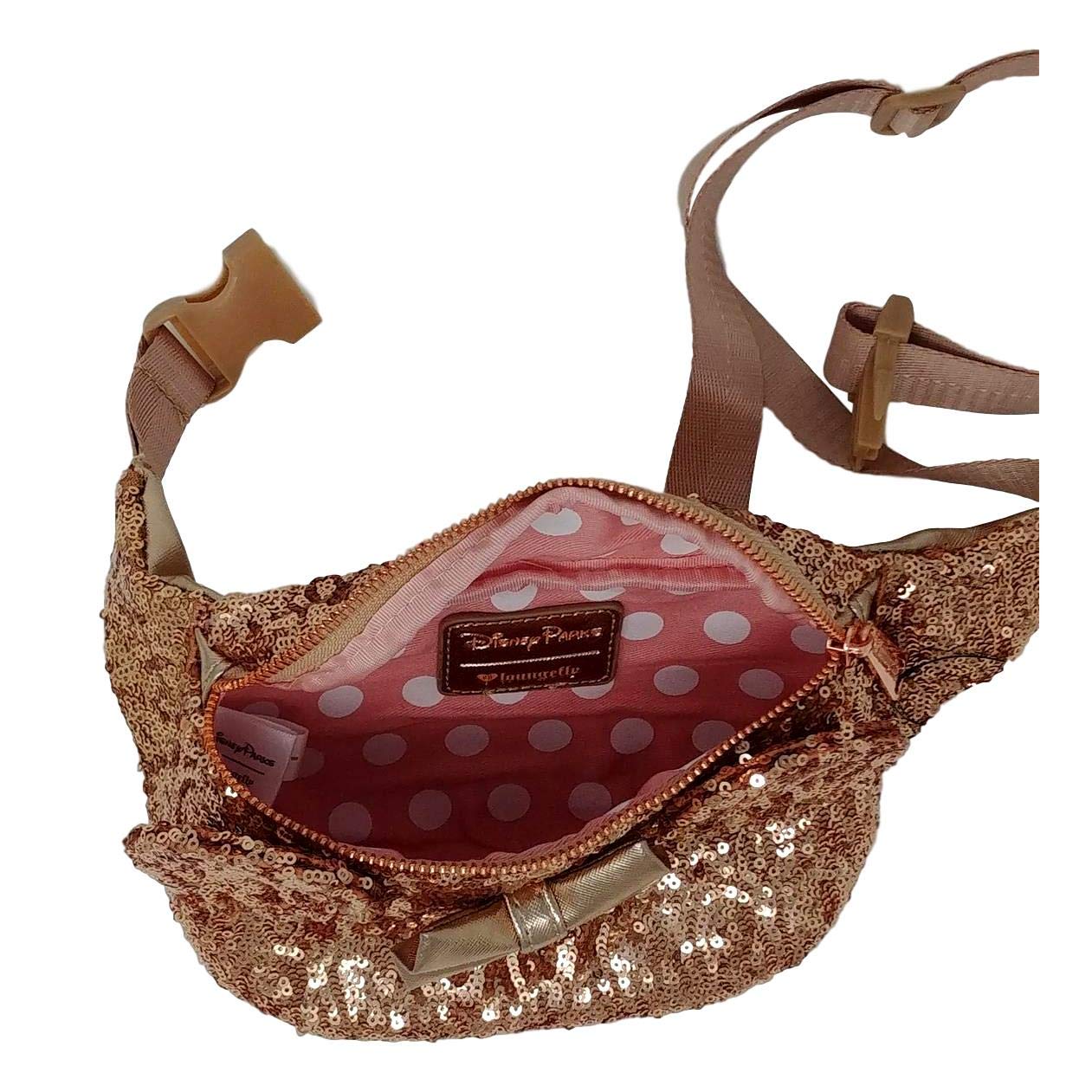 rose gold sequin fanny pack