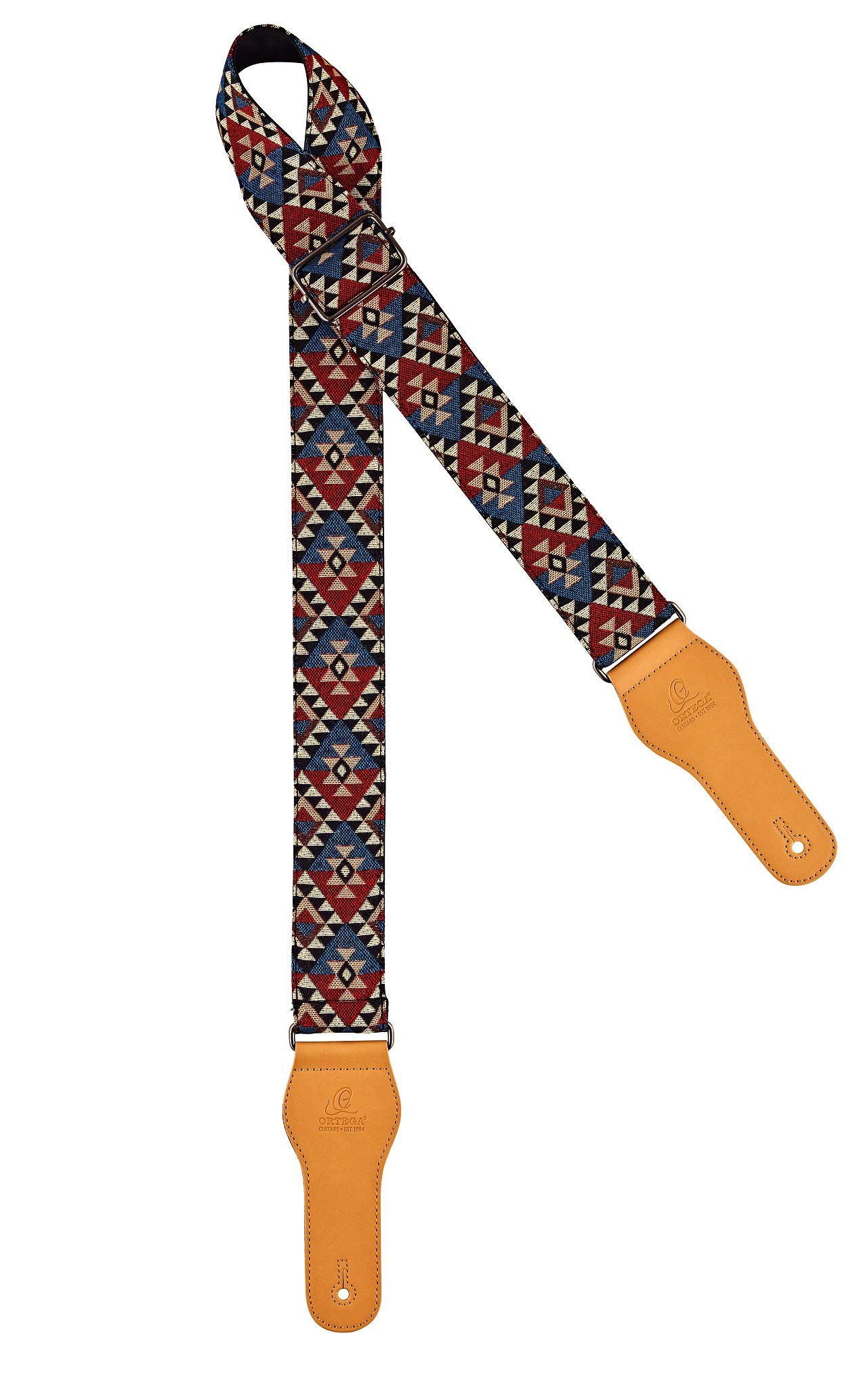 Ortega Guitars Adjustable Guitar Strap – Acoustic Guitar / Bass, Electric Guitar / Bass – World Series – Cotton, African Dance (OCS-440)