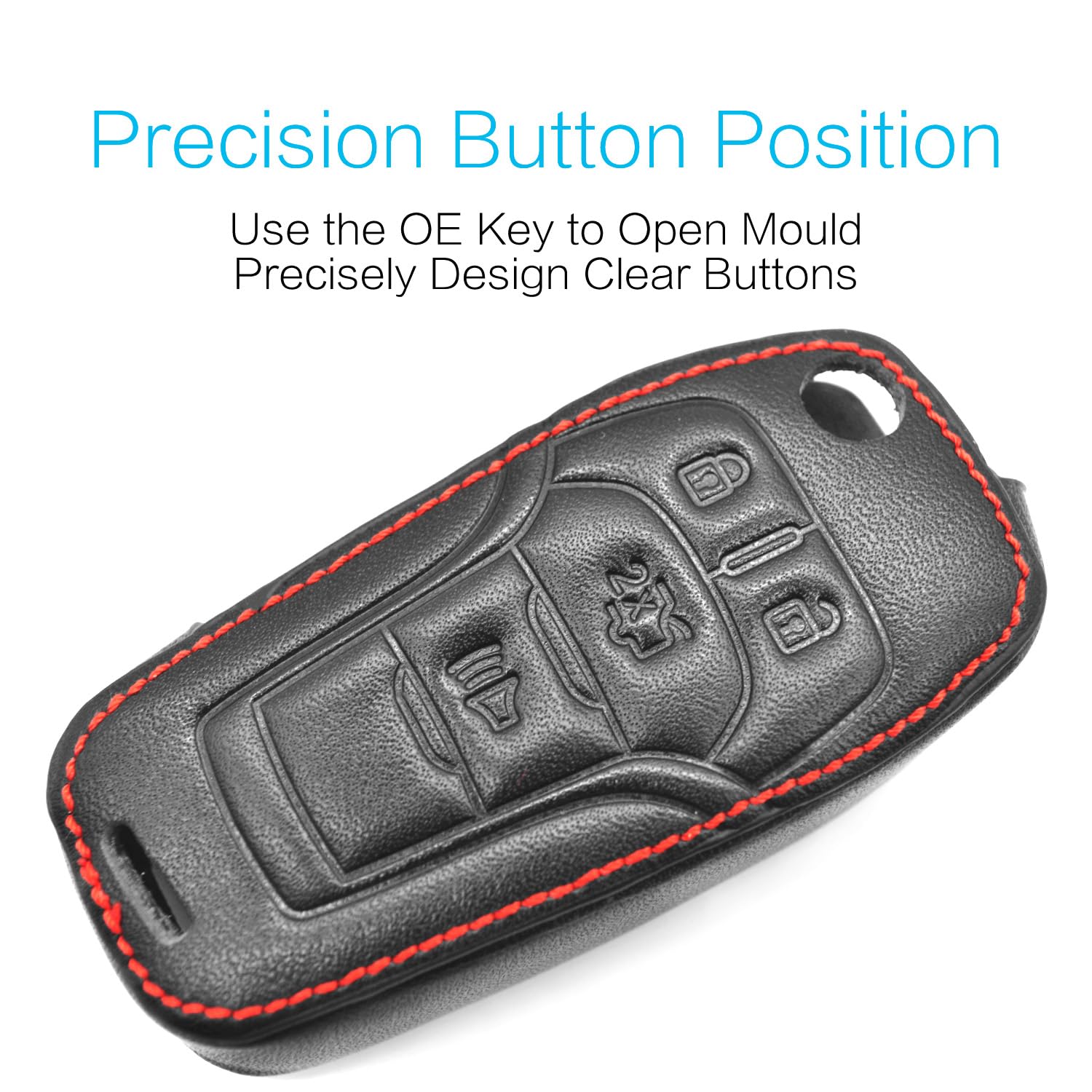 MECHCOS Compatible with Ford Transit-150 250 350 HD Connect F-150 Lightning F-250 F-350 F-450 F-550 Super Duty F-650 F-750 Maverick Ranger E-Transit Flip Leather Key Fob Cover Case Protector Shell