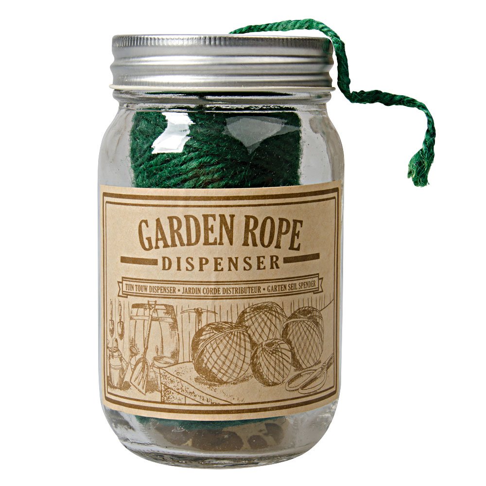 Fallen Fruits GT92 Garden Rope in a Jar Dispenser, 13.4 cm*8.0 cm*8.0 cm, Green