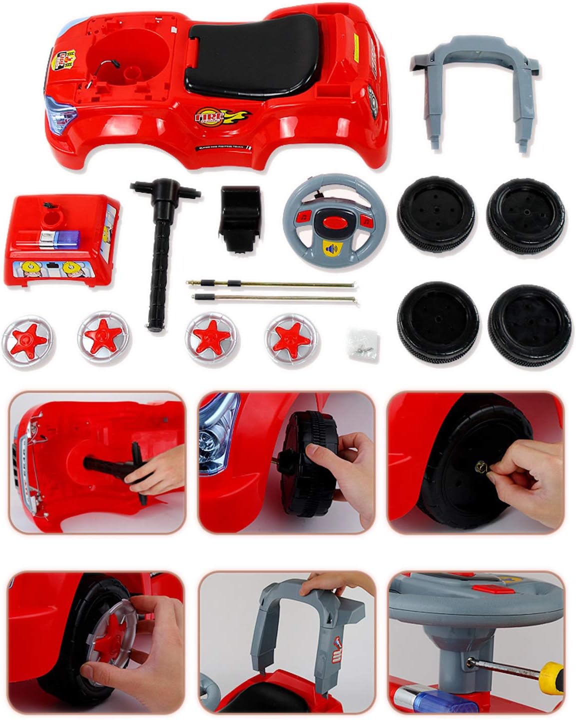 fire truck baby walker
