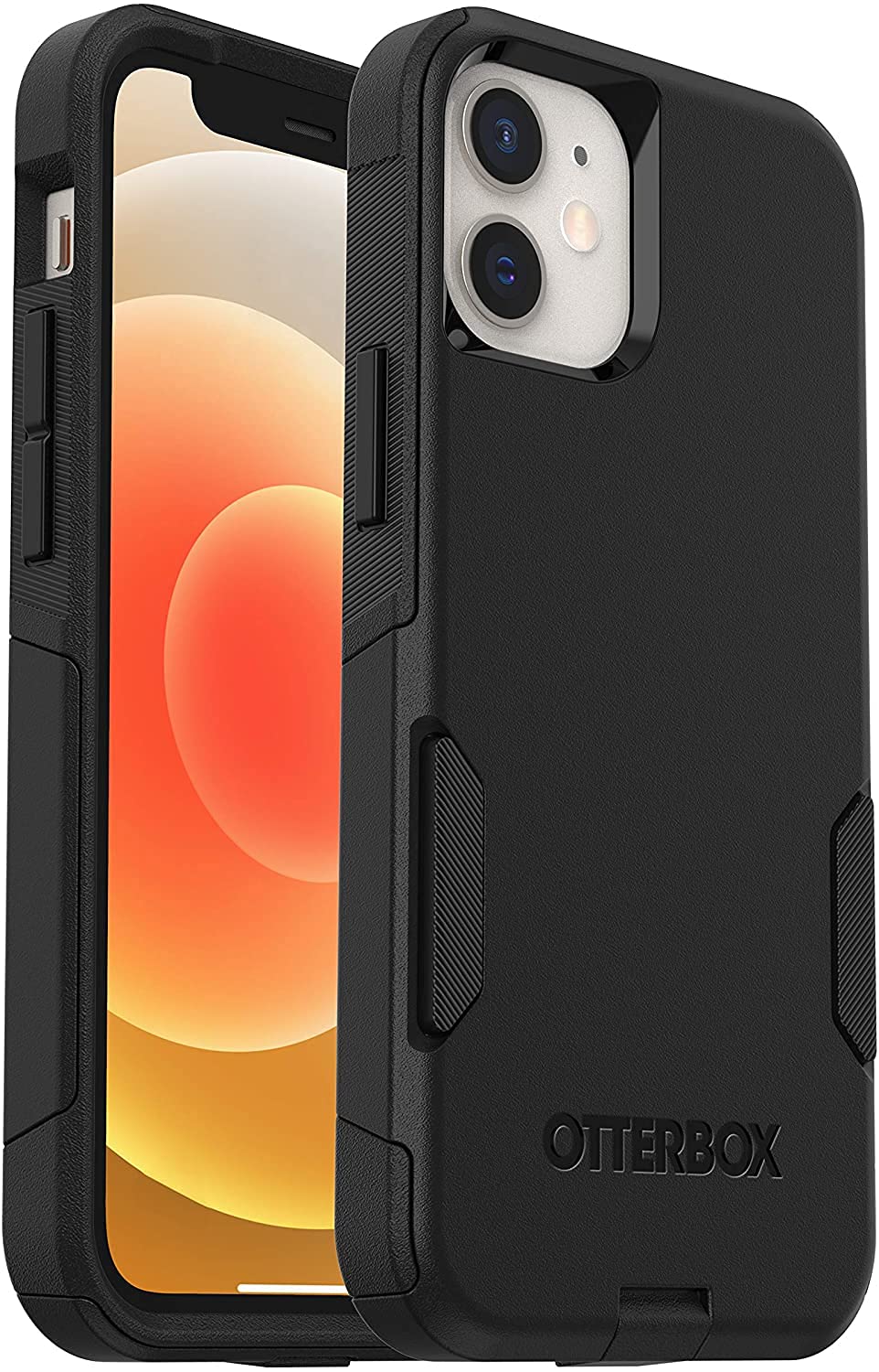 OtterBox Commuter Case for iPhone 12 mini, Shockproof, Drop Proof, Rugged, Protective Case, 3X Tested to Military Standard, Antimicrobial Protection, Black, No Retail Packaging