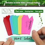 KINGLAKE Plant Labels and Pen 100Pcs Green PVC Garden Markers 4 Inch</br> view 4