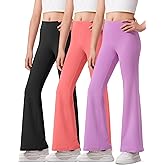 HASMES 3 Pack Girls Flare Leggings Kids Bell Bottom High Waisted Dance Yoga Pants Activewear