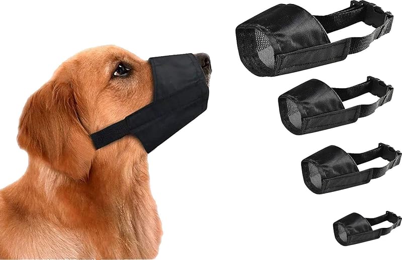 Pet Touch Dog Safety Muzzle Adjustable Nylon Small to 2XL Large