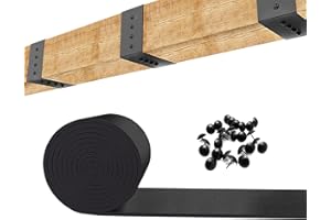 Adhesive Wood Tape - Structural Connector Wood Beam Strap Flexible Patch Tape | PVC Leather Hiding Strap for Mantels & Ceilin