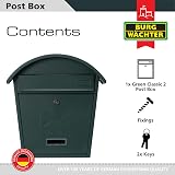 Burg-Wächter MB06G Classic 2 Wall Mounted Post Box Galvanised Steel 36x38x13cm view 3