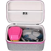 Tourmate EVA Hard Case Compatible with 3M Half Facepiece Reusable Respirator 6200/07025(AAD)/6503QL and 3M P100 Respirator Cartridge/Filter 60923 Combo (Linen Gray&Rose Red)