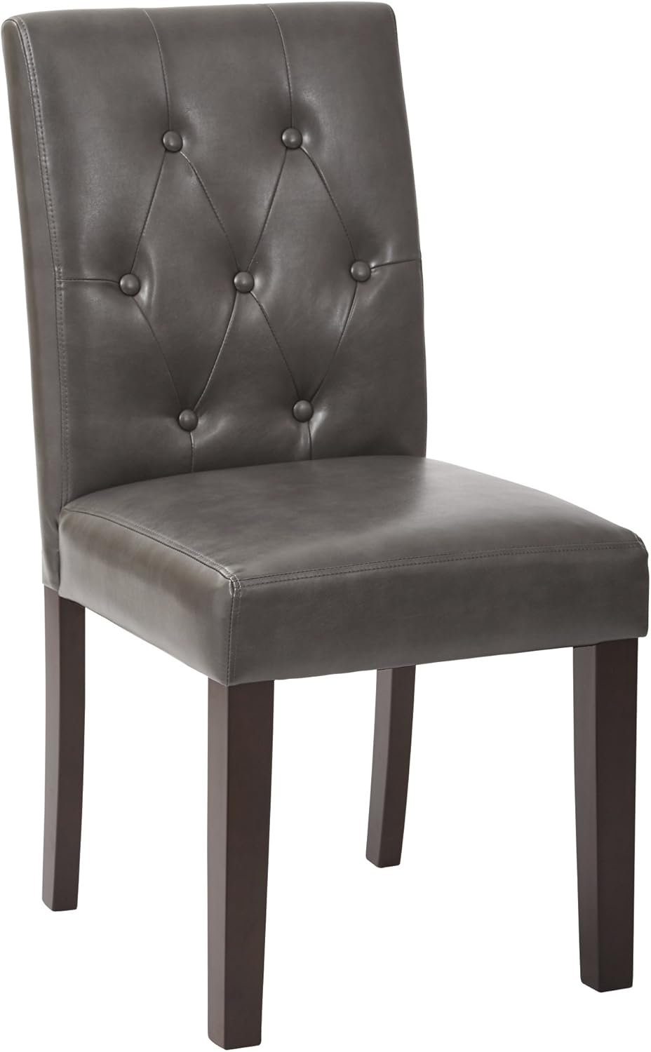 Office Star Metro Deluxe Bonded Leather 7 Button Dining Chair with