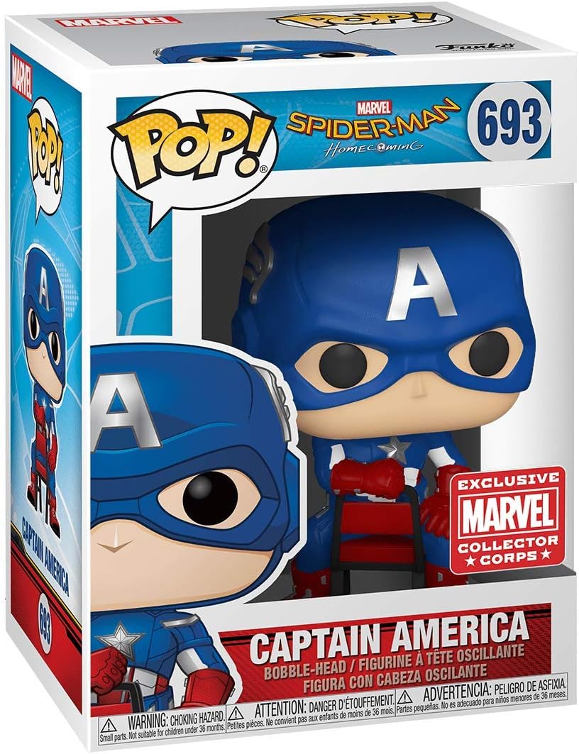 Funko Pop! Marvel Collector Corps Exclusive End Credits Captain America #693 w/ Free Acrylic Case, Multicolor - Image 3