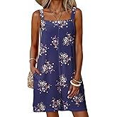 Dokotoo Women's Casual Rompers Loose Overalls One Piece Sleeveless Printed Wide Leg Short Pant Jumpsuits With Pockets