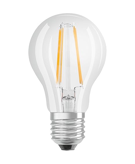 Osram LED Base Classic A Lampe, Sockel: E27, Warm White, 2700 K, 7 W, Ersatz für 60-W-Glühbirne, klar