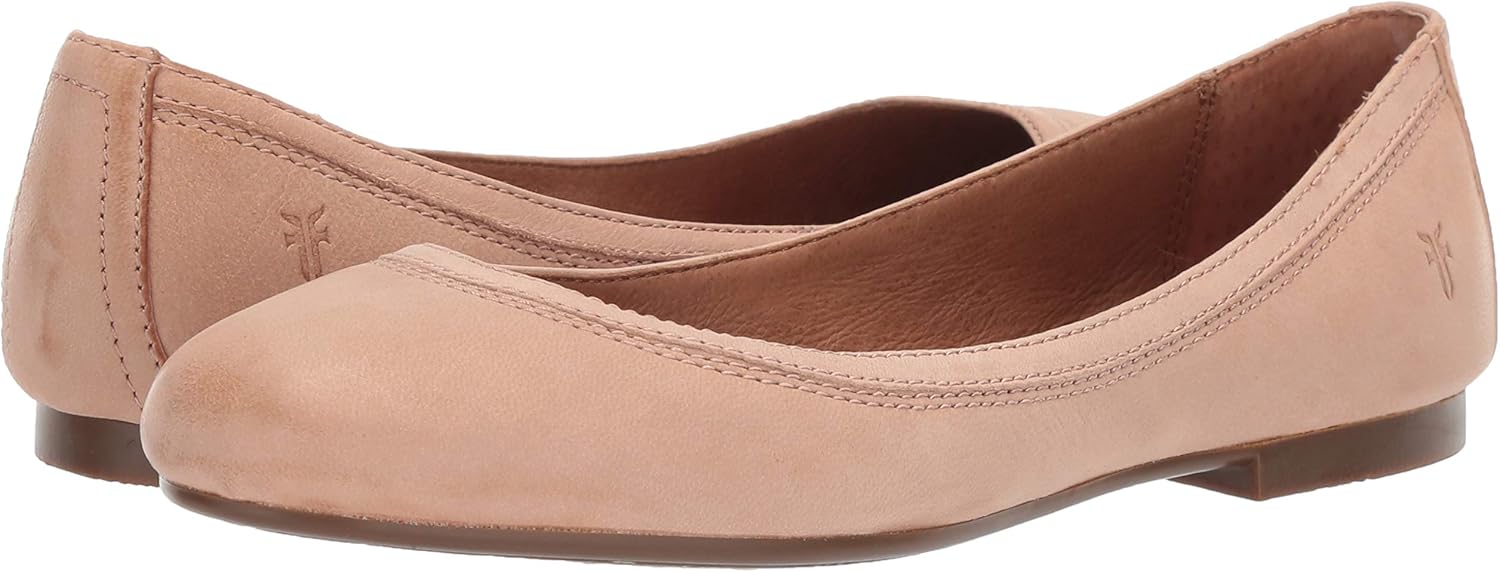 frye carrie leather flat