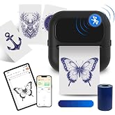 WXHOWXH Mini Tattoo Stencil Printer &ndash; Portable Thermal Copier for Artists &amp; Beginners, Perfect for Temporary Tattoos, Save on Stencil Paper Costs