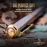 Scriveiner Silver Chrome Fountain Pen with Schmidt Nib Gold Plating Gift Set view 8