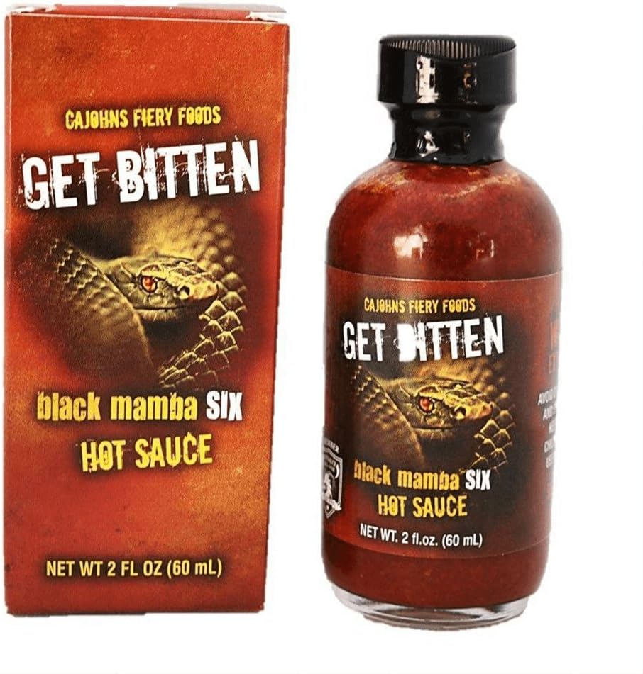 CaJohns Black Mamba 6 Get Bitten Hot Sauce Amazon.co.uk Grocery