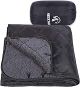 REDCAMP Large Waterproof Camping Blanket 200x200cm Sherpa Lining Windproof view 2
