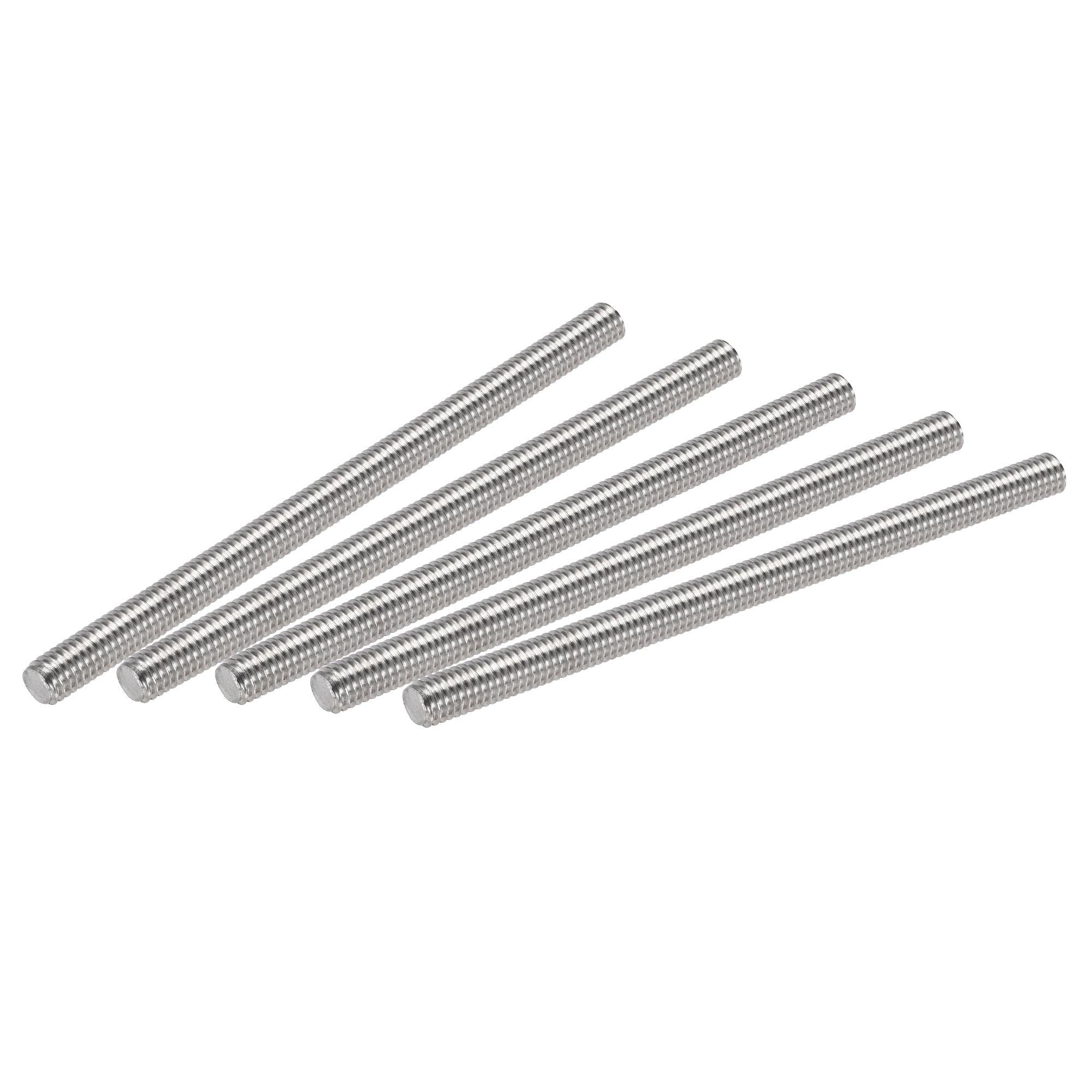 sourcing map 15Pcs M6 x 90mm Fully Threaded Rod 304 Stainless Steel Right Hand Threads,M6-1.0 Thread Pitch