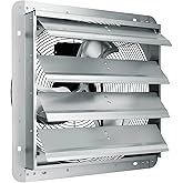 VEVOR Shutter Exhaust Fan, 16'' with Various Speeds, AC-motor, 2000 CFM, Wall Mount Attic Fan, Ventilation and Cooling for Greenhouses, Garages, Sheds, FCC