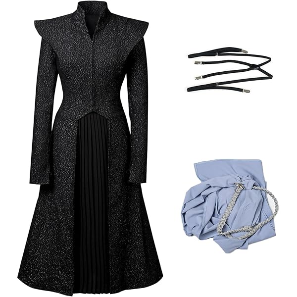 Amazon.com: Suohuicp Women Queen Cosplay Leather Robe Dress Necklace Battle  Outfits Halloween Costume(Black, X-Small) : Clothing, Shoes & Jewelry