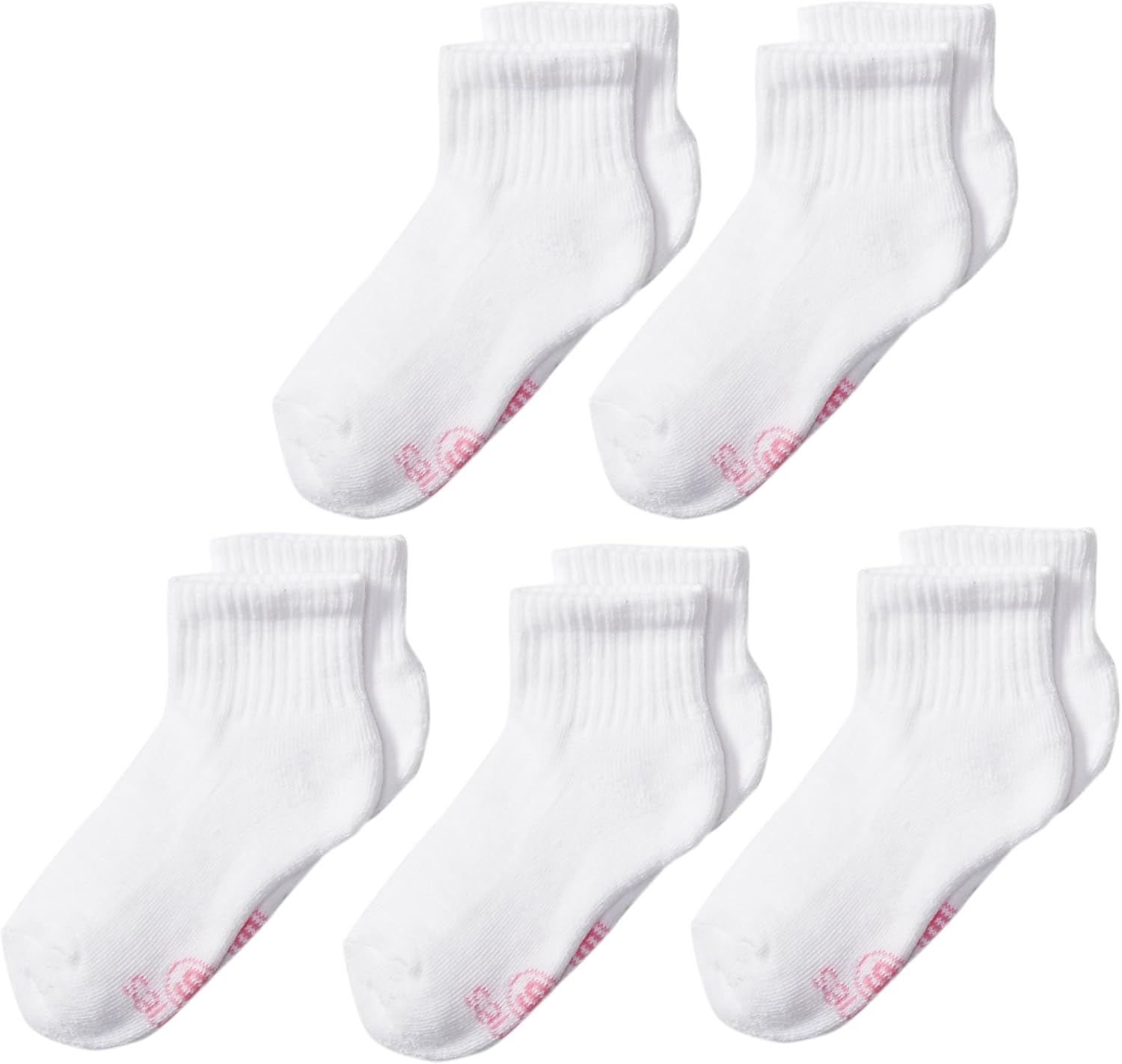 Hanes Ultimate Girls' 5-Pack Ankle EZ Sort Socks: Clothing