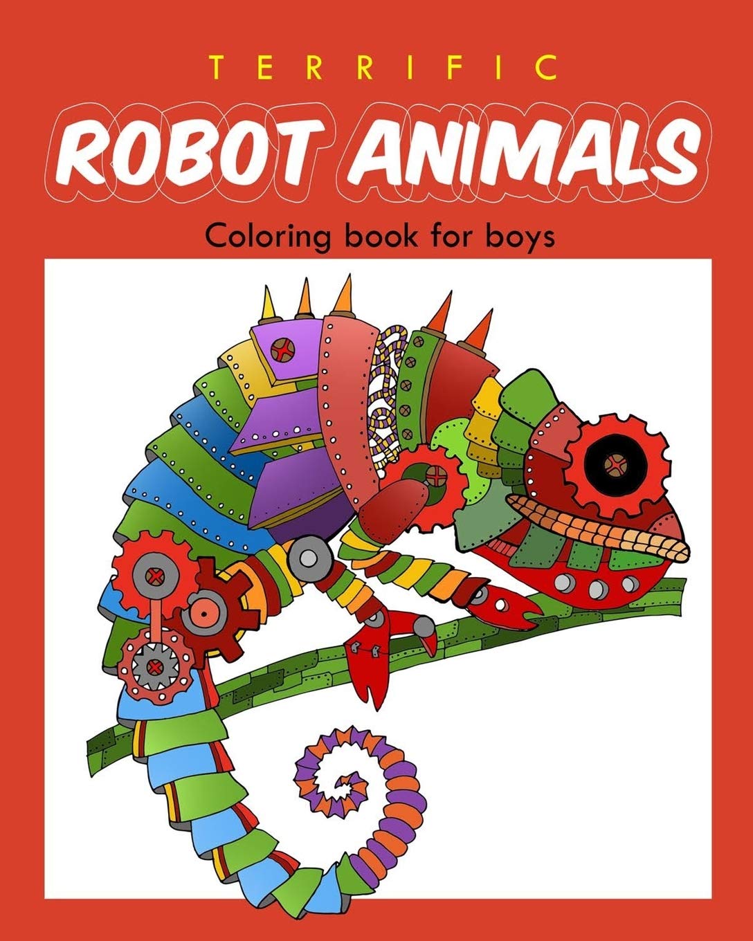 Amazon Com Terrific Robot Animal Coloring Book For Boys