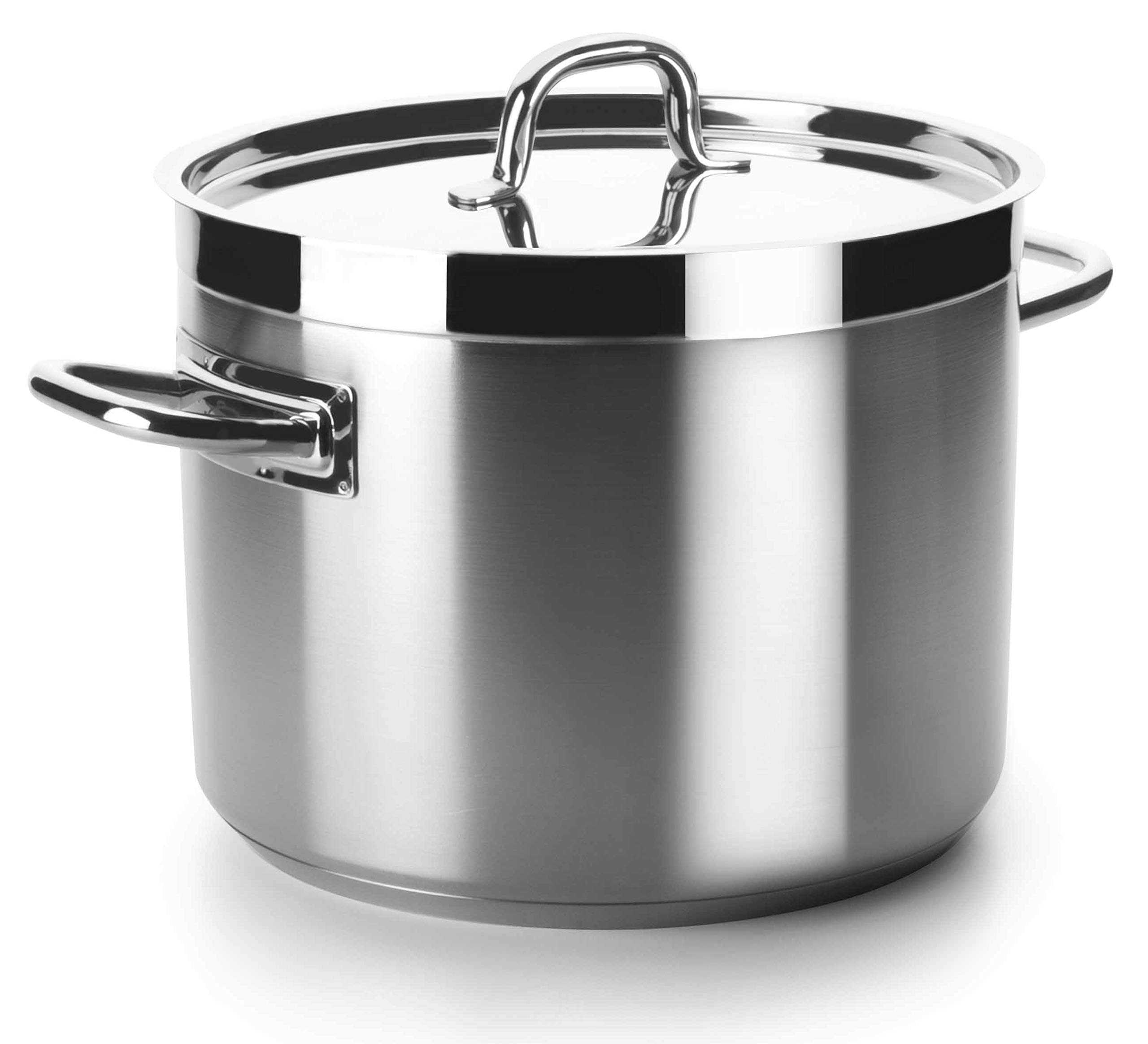 Lacor 54119S Chef-Luxe Low Stock Pot without Lid, 20 cm, Silver
