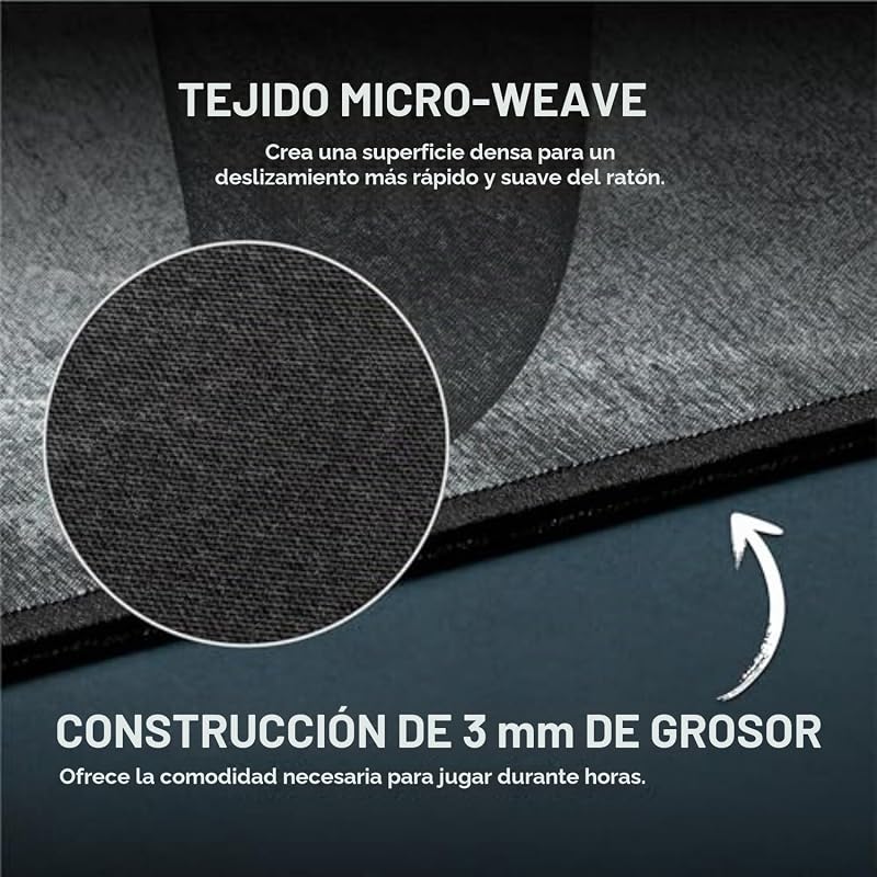 MM300 Pro Alfombrilla de Ratón para Juegos - Extendido, Negro/Gris