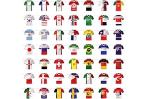 2026 Soccer World Cup Decorations, World Flags Series, National Team Jersey Style Soccer Pennants, Fun and Vibrant Team Decor