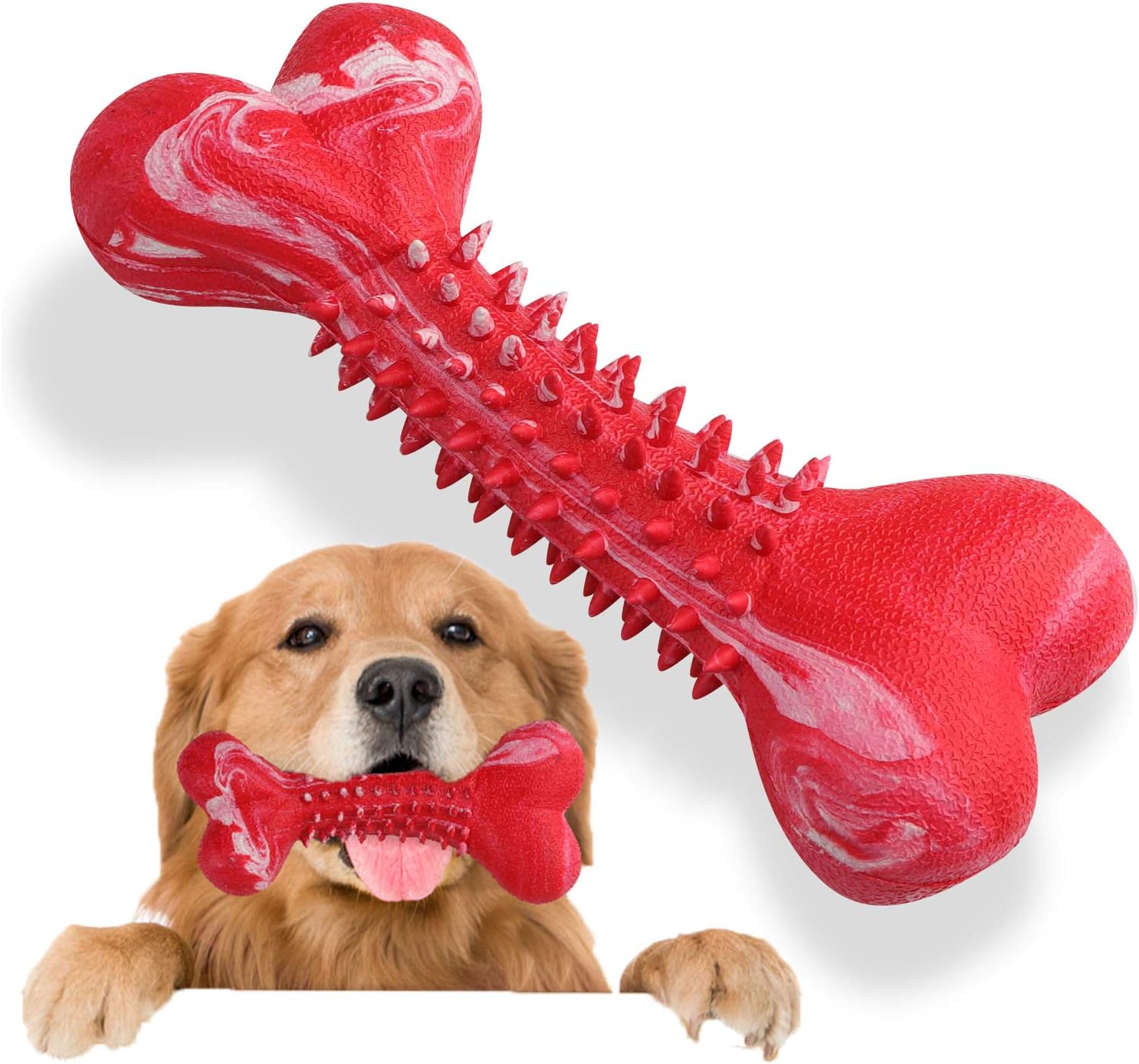 Indestructible Dog Toys for Aggressive Chewers Natural Rubber Squeaky
