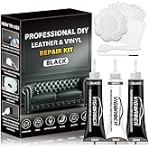 Black Leather Repair Kit Car Interior, Vinyl Repair Kit for Furniture, Sofa, Jacket, Purse – Super Easy Instructions to Fix Scratches, Tears, Holes, and Peeling