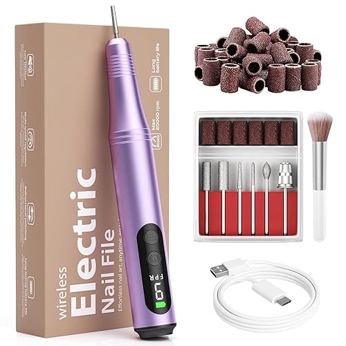 Nail Drill, Electric Nail File, Electric Nail Drill, Nail Files, Nail Files (Purple)