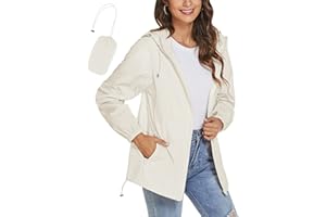 TCOT Womens Rain Jackets Waterproof Windbreaker Jackets lightweight Portable Rain Coat