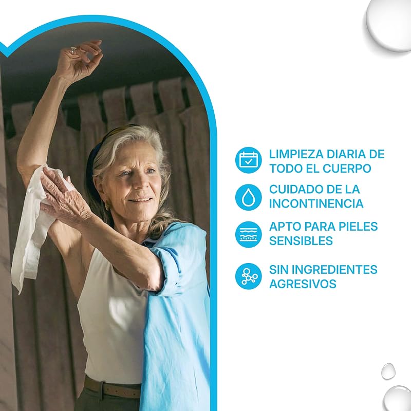 Sensitive+ Body & Intimate XL Wipes, 99,9% de agua, sin perfume