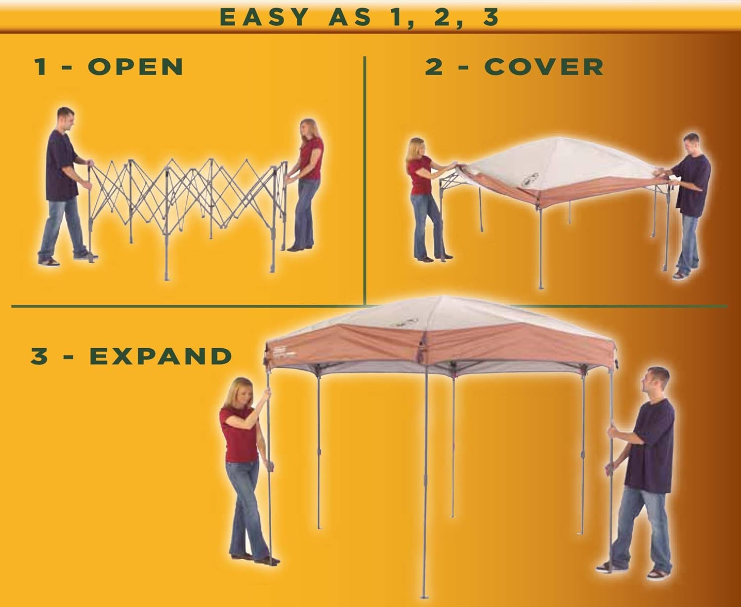 Coleman Screened Canopy Tent with Instant Setup | Outdoor Canopy and Sun Shade with 1 Minute Set Up: Sports & Outdoors
