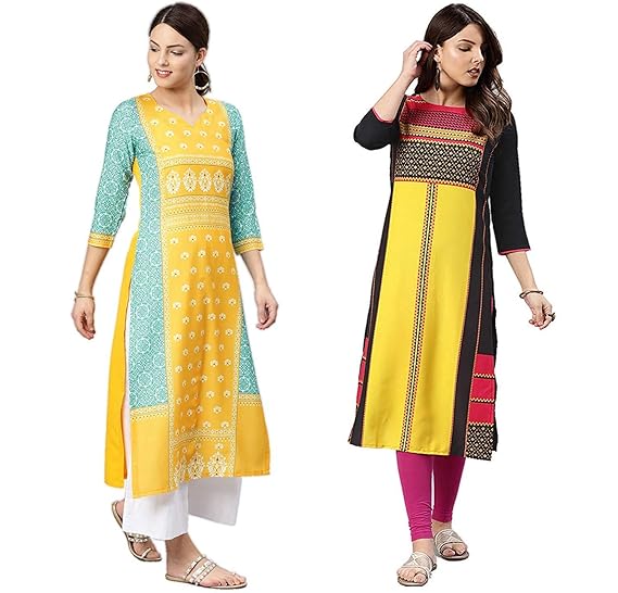 Crepe Digital Printed Kurti(COPK1028_Multi-Coloured_Free Size)