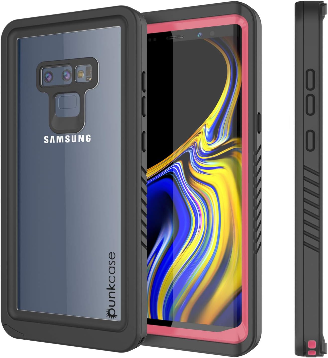 PunkCase Galaxy Note 9 Waterproof Case, [Extreme Series] [Slim Fit] [IP68 Certified] [Shockproof] [Snowproof] [Dirproof] Armor Cover W/Built In Screen Protector for Samsung Galaxy Note 9 [Pink]