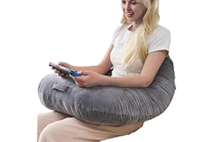 Reading Pillow for Gaming, Ergonomic Arm Support for Playing, Crocheting, Laptop Support Pillow for Siting in Bed & Sofa, Pos