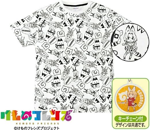 Amazon Co Jp けものフレンズ 総柄tシャツ 5l キーチェーン付き けもフレ しまむら ホビー 通販