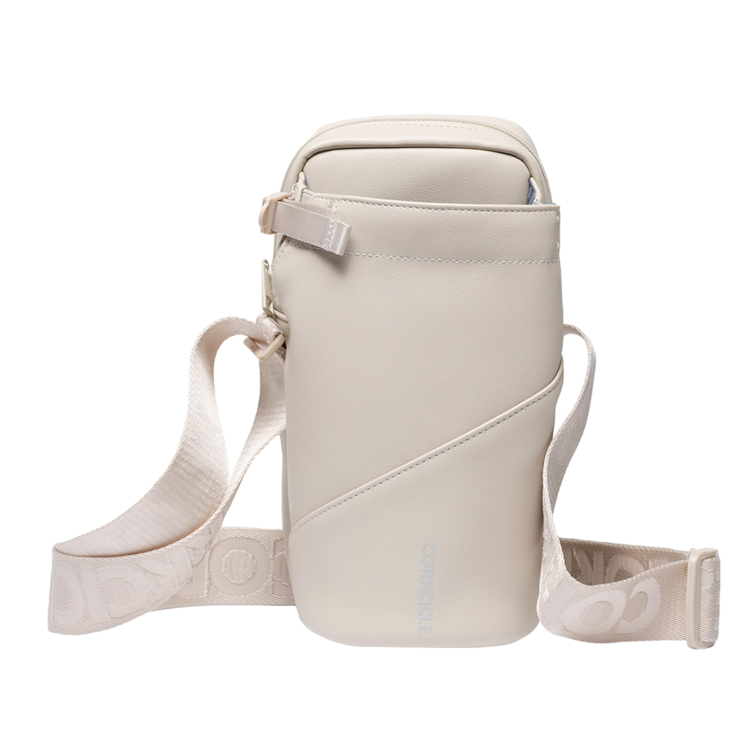 Corkcicle Crossbody Water Bottle Sling Bag - Adjustable Strap - Padded Interior Pocket - Fits 16 oz to 40 oz Tumblers - Summer Drinkware Gift - Latte Image