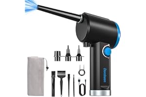 DOROBEEN Compressed Air Duster, Electric Air Duster, Cordless Air Duster, Canned Air Duster for Computer, Keyboard Cleaner, BLDC Motor - Stepless Speed - 6000mAh (Blue)