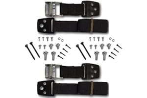 BabyKeeps Anti-Tip Straps - Anchor TV & Furniture to Baby Proof- Heavy Duty Safety Straps with Metal Plates - All Mounting Hardware Included (4 Pack)