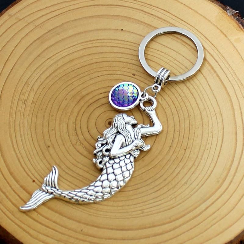 Mermaid Keychain, Mermaid Scale Keychain,Shimmery Mermaid