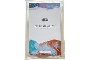 GELELF Gel Printing Plate - 3" X 5" Gel Plate, Reusable Gel Printing Plate for Gel Printing Art, Gel Monoprinting, Stamping, Printmaking Supplies, No Aging and Bubbling